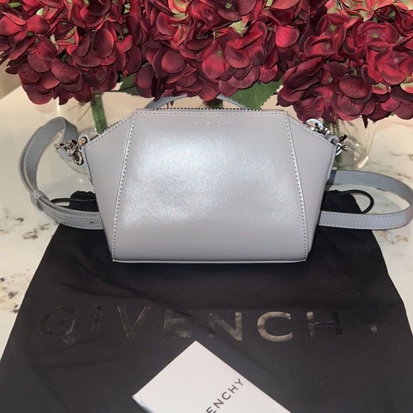NWT GIVENCHY Nano Antigona Crossbody Bag- GREY - Picture 3 of 11